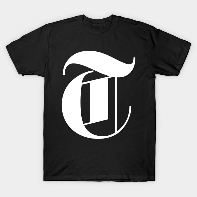 Letter T in Gothic Style Design T-Shirt by lkn